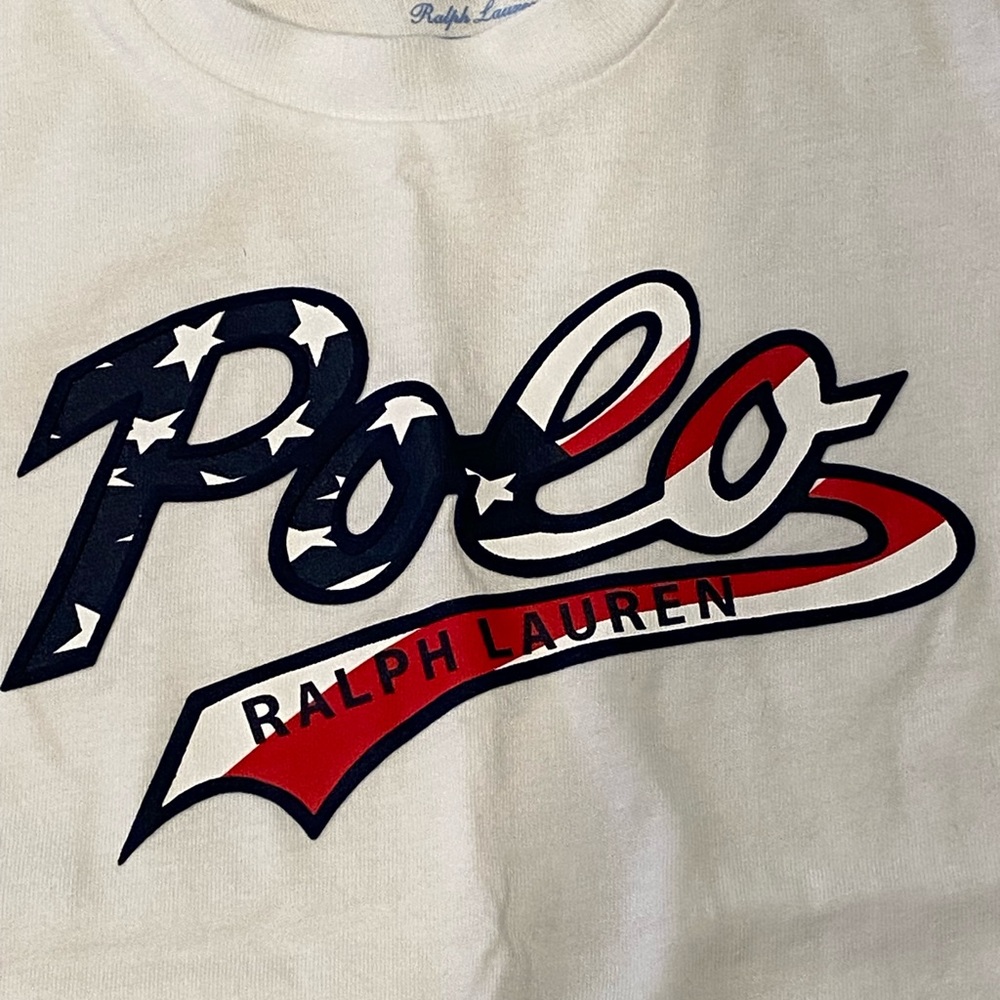 Cotton Ralph Lauren Polo red white and blue shirt